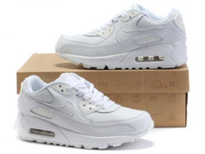 Кроссовки Nike Air Max 90 белые - общее фото