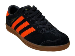 Adidas Hamburg Suede черные с оранжевым