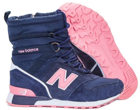 Сапоги New Balance Snow Boots синие с розовым 36-40