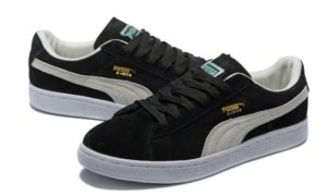 Puma Suede Classic черные с белым (35-44)