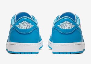 Nike Air Jordan 1 Low University Blue бело-голубые кожаные (35-39)