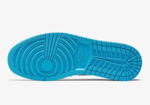 Nike Air Jordan 1 Low University Blue бело-голубые кожаные (35-39)