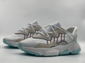 Adidas Ozweego белый с серым и голубым с сеткой женские (35-39)