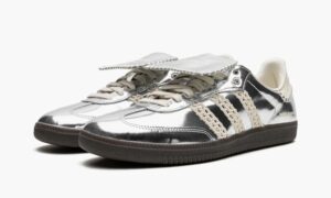 Adidas Samba Wales Bonner Silver серебряные кожаные женские (36-40)