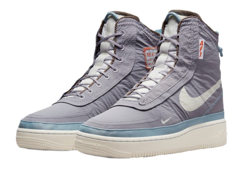 Nike Air Force 1 Shell серые с белым мужские-женские (40-44)