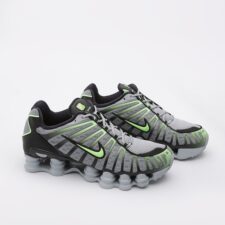 Nike Shox TL серые с черным и зеленым мужские (40-44)